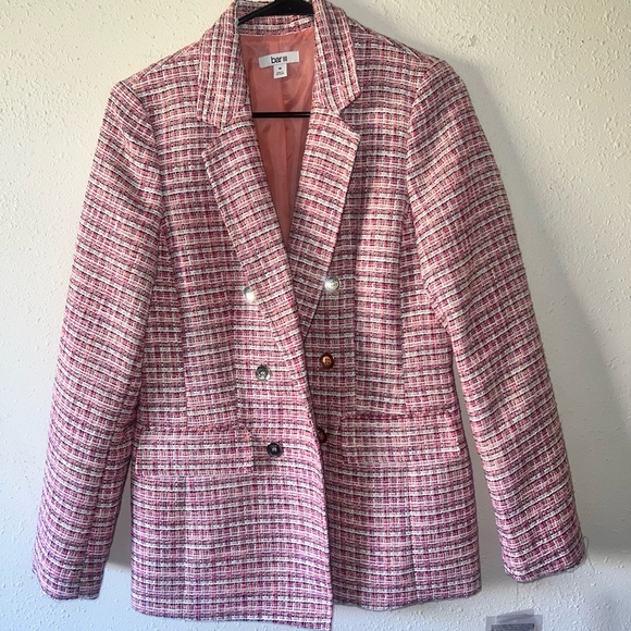 Bar III Jackets & Blazers - Bar III Pink Plaid Blazer